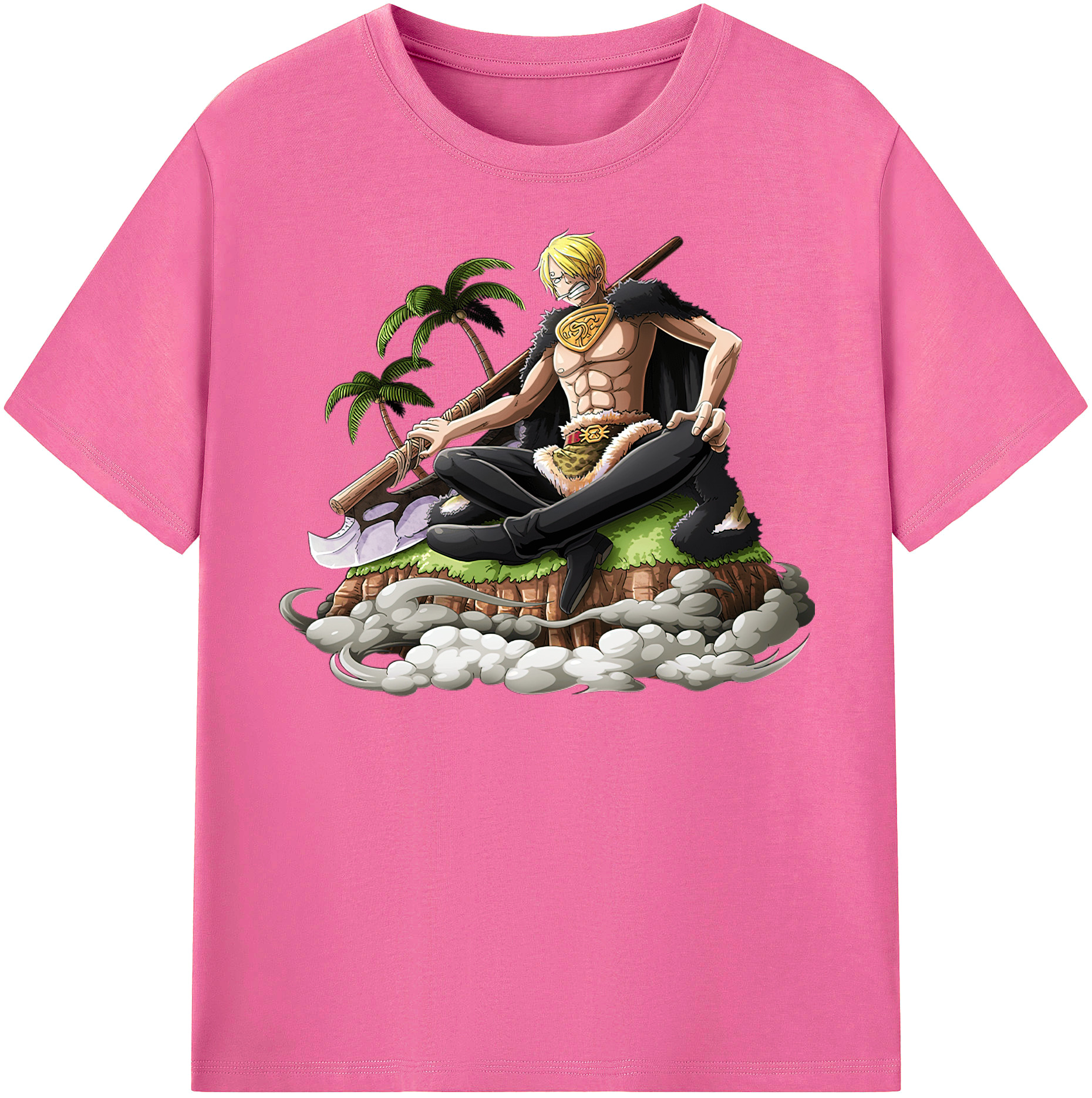 （画像用） ワンピース サンジ ONE PIECE Sanji レディースカジュアルプリントTシャツ（綿100％）